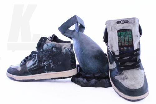 Fallout Post Apocalyptic Sneakers Sport Two iPod Touch Devices