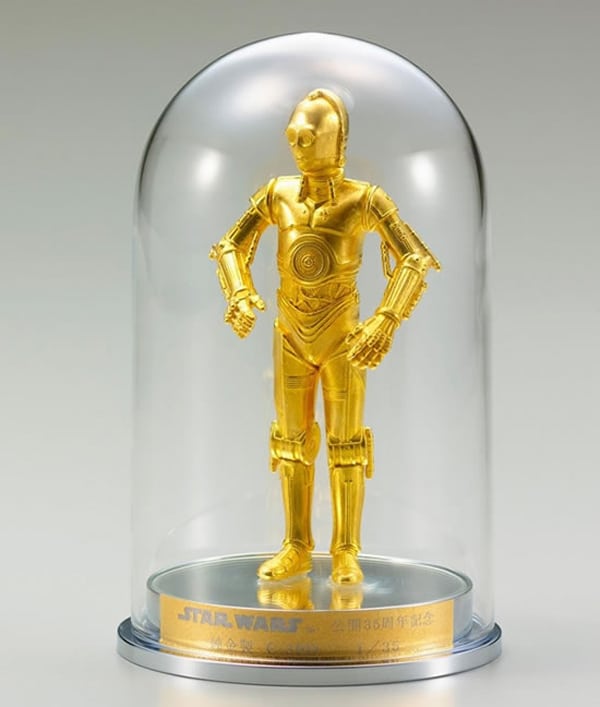 Solid Gold C-3PO & Sterling Silver R2-D2 Anniversary Figurines
