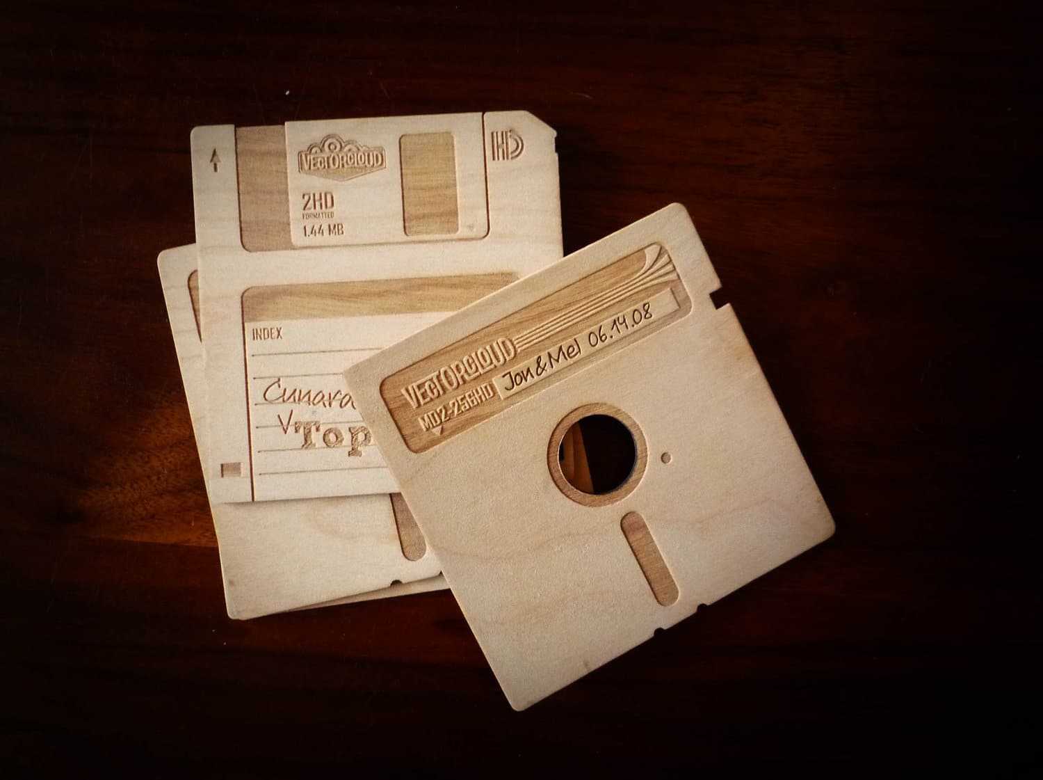 Floppy Disk Coasters: Wooden Retrofication