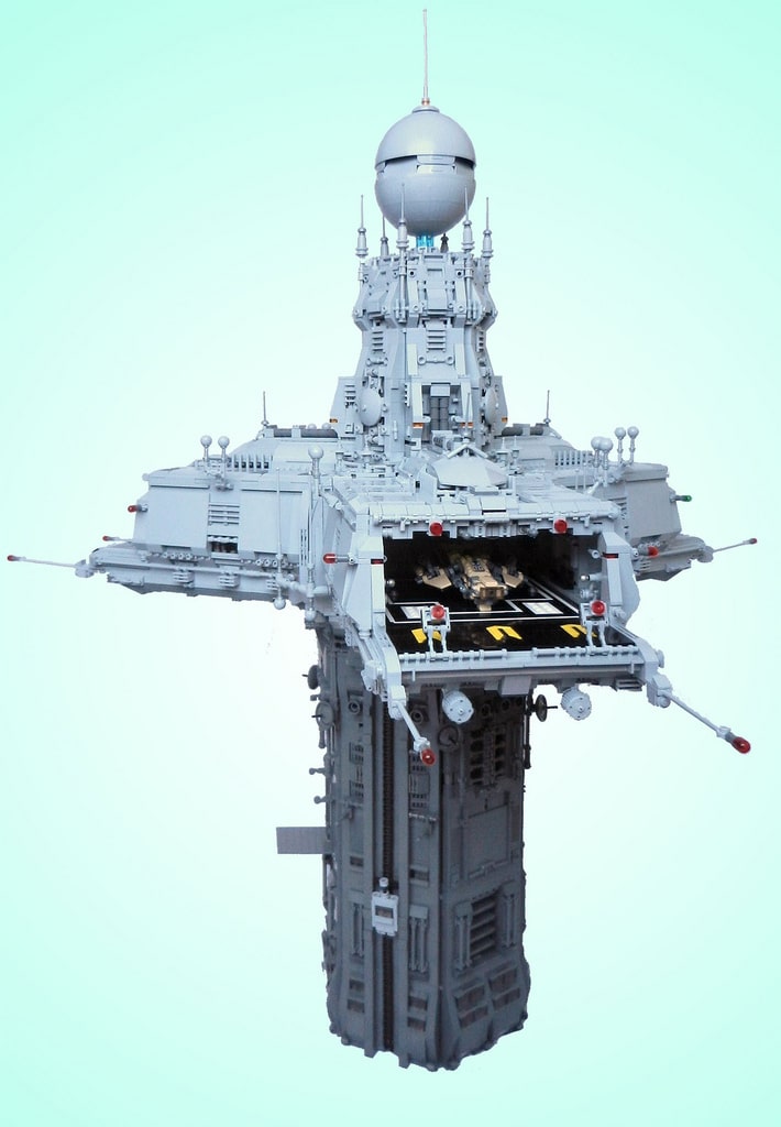 Triport Spire: Lego Tower That Looks Like A Prop For A Sci-Fi Movie