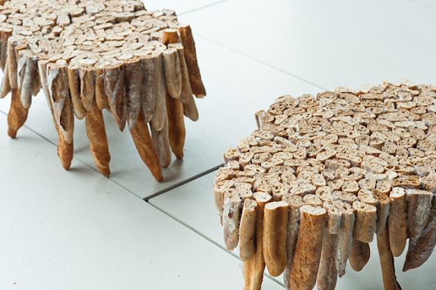 Beautiful Baguette Tables Made From Stale Bread