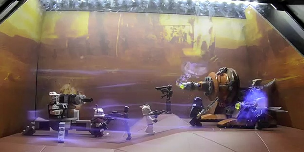 Epic Star Wars Augmented Window Lego Battle Display