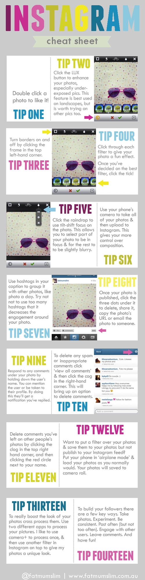Instagram Cheat Sheet: 14 Tips To Master It All [Infographic]