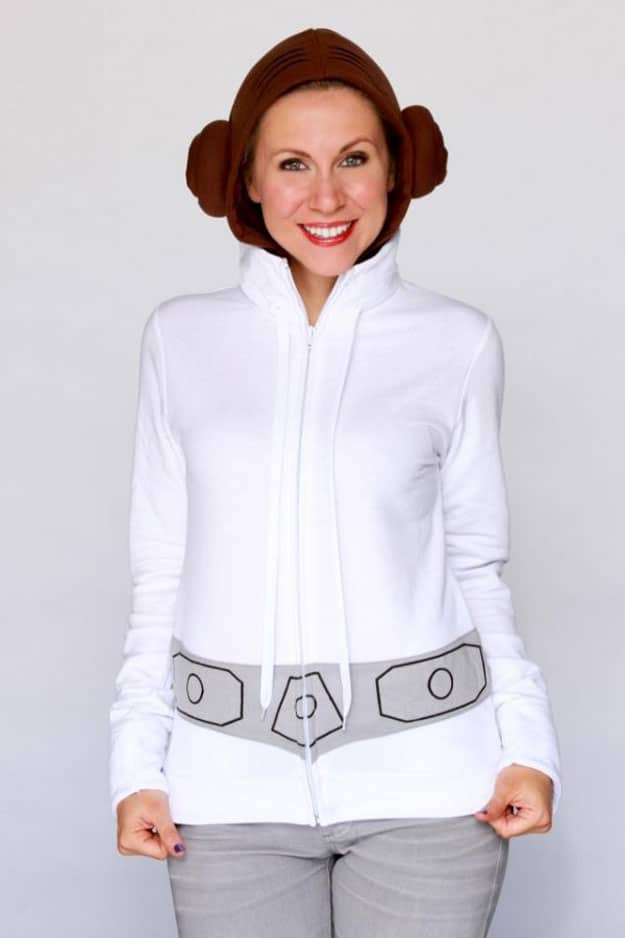 Princess Leia Hoodie Complete With Buns & New Hope Belt