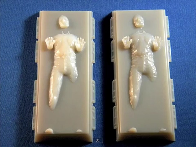 3D Printed Han Solo Frozen In Carbonite Is Picture Perfect