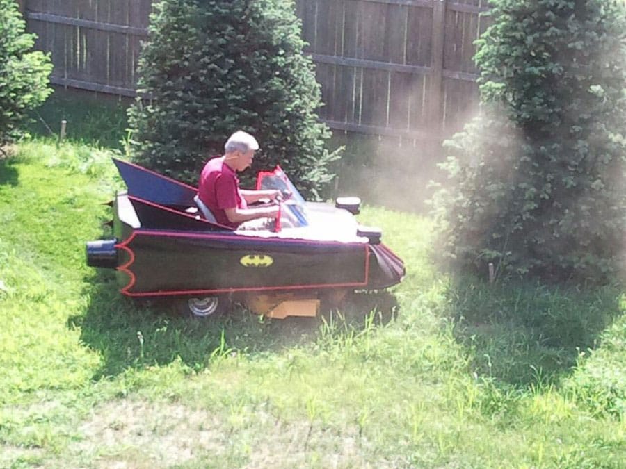 Batmobile Lawn Mower Mod: Okay, Now I’ll Learn To Cut The Grass