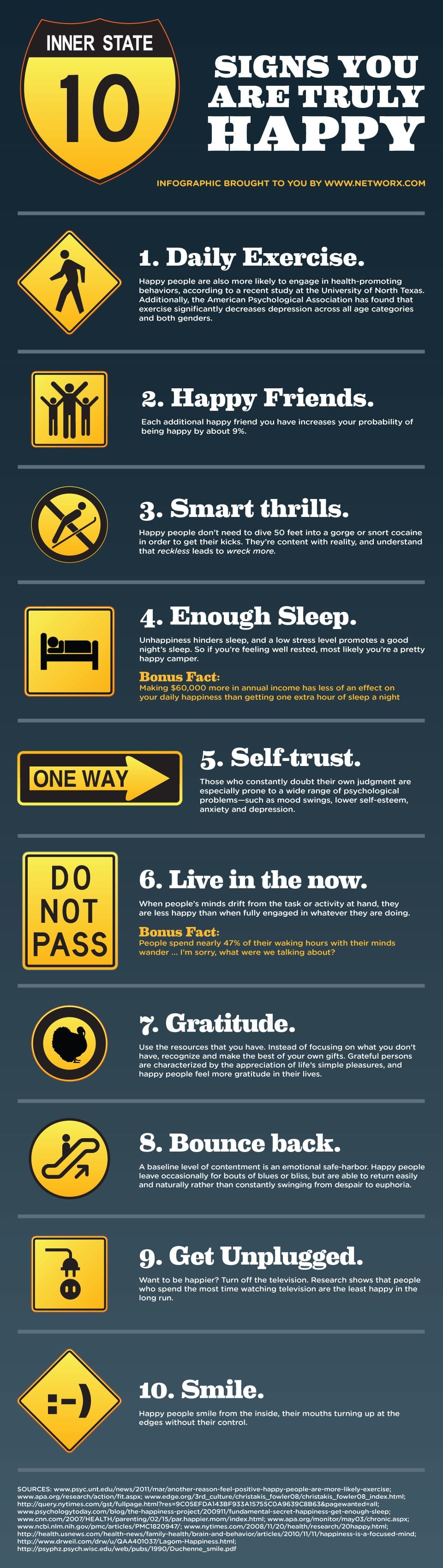 10 Signs You Are Truly Happy [Infographic]
