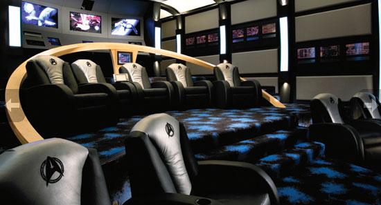Unbelievable Star Trek Themed Home Movie Theater