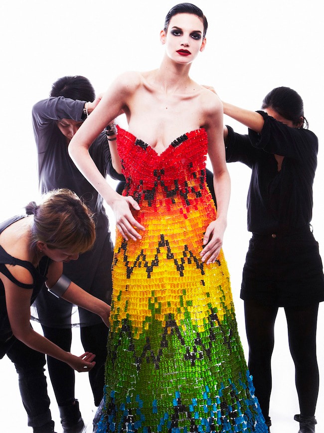 Couture Dress Made From 50,000 Gummy Bears