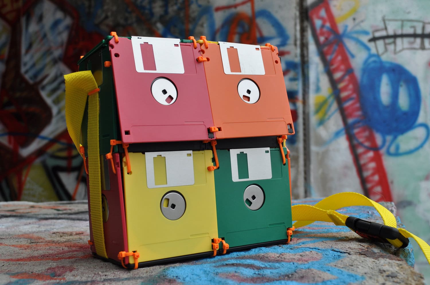 Retro Floppy Disk Storage Bag For The Ultimate Geek