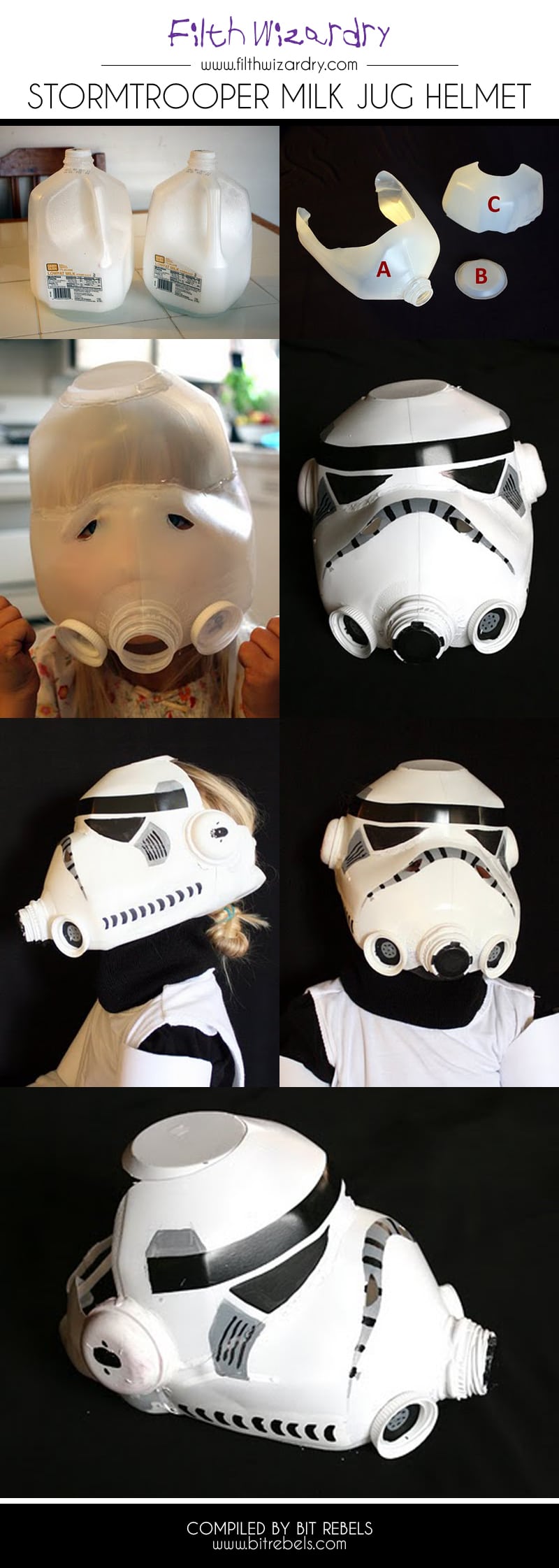 Stormtrooper Helmet Created Entirely Out Of A Milk Jug