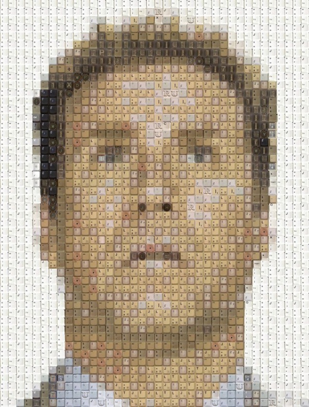 Pixel Perfect Portraits Created From Old Keyboard Keys [12 Pics]