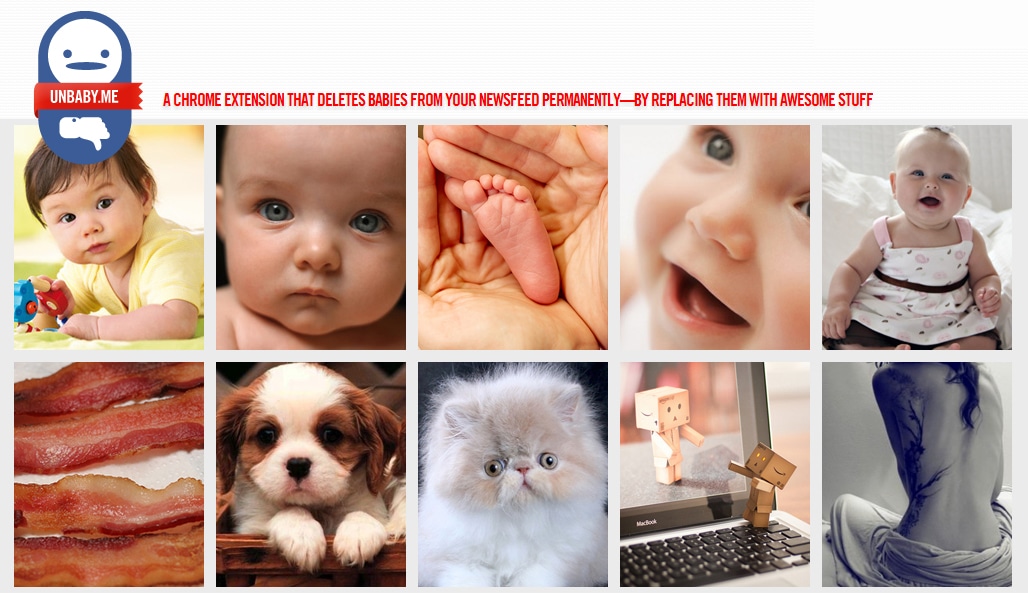 Unbaby Me: Chrome Extension That Removes All Baby Pictures