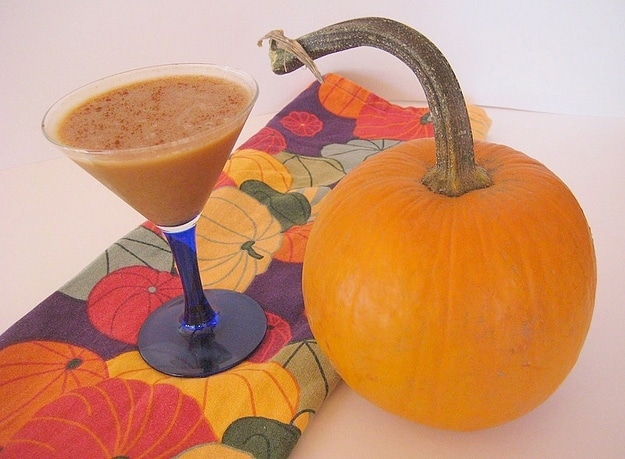 Drunk Pumpkin Pie: Autumn Dessert Served In A Martini Glass