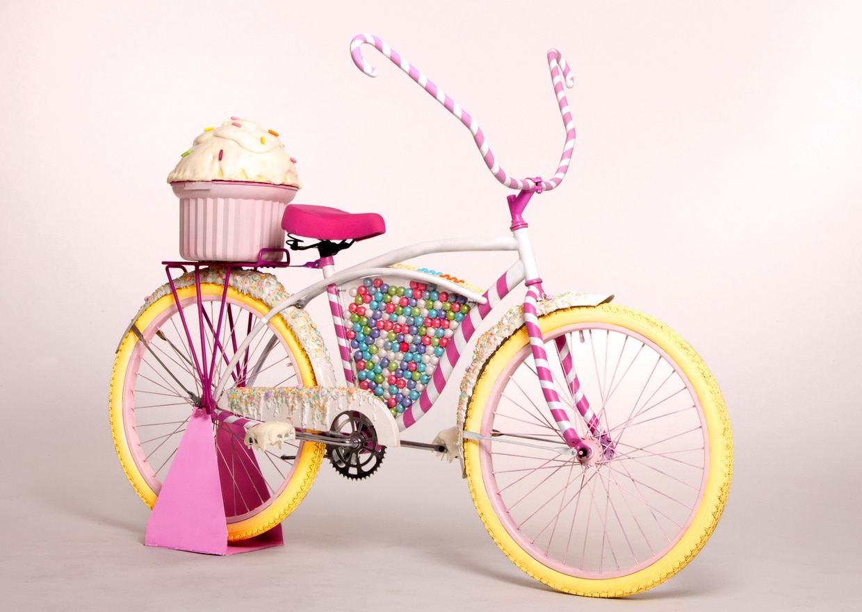 The Willy Wonka Style Candy Bike That Delivers Cupcakes