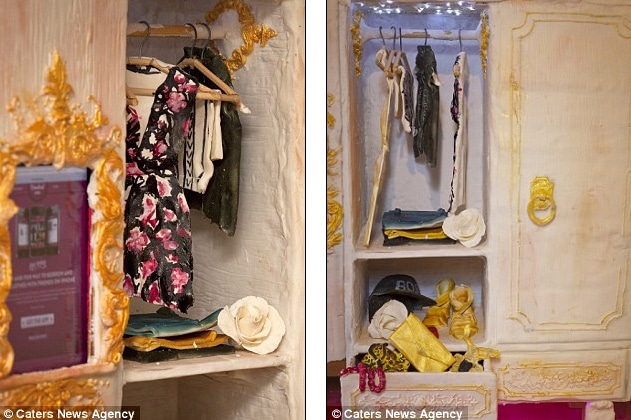 Pretty Cake Clothes Hanging In An Edible Closet (Complete With iPad)