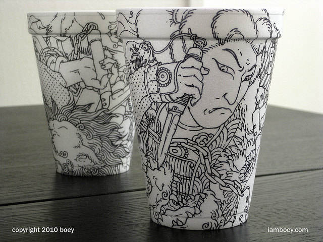 Rare Styrofoam Coffee Cup Art That Borders On The Epically Insane