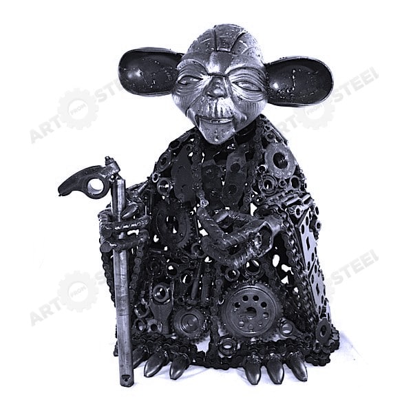 Recycled Metal Yoda Turns Scrap Into Collectibles