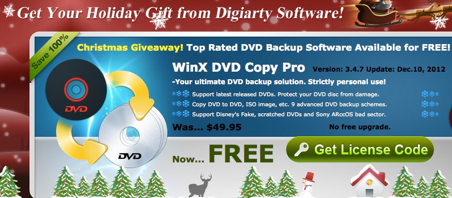 Digiarty Holiday Giveaway: A Free WinX DVD Copy Pro For Everyone!