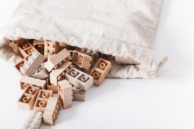 Tranquil Wooden LEGO Bricks Combine Nature & Geek