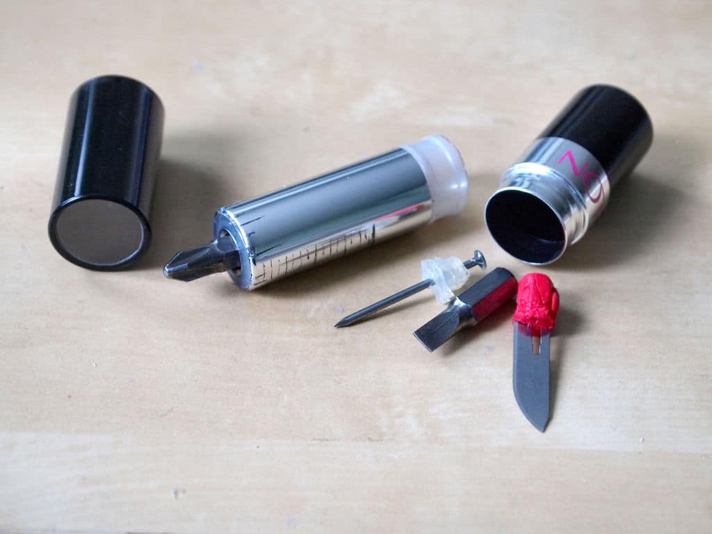 DIY Women’s Multi-Tool Disguised As A Tube Of Lipstick