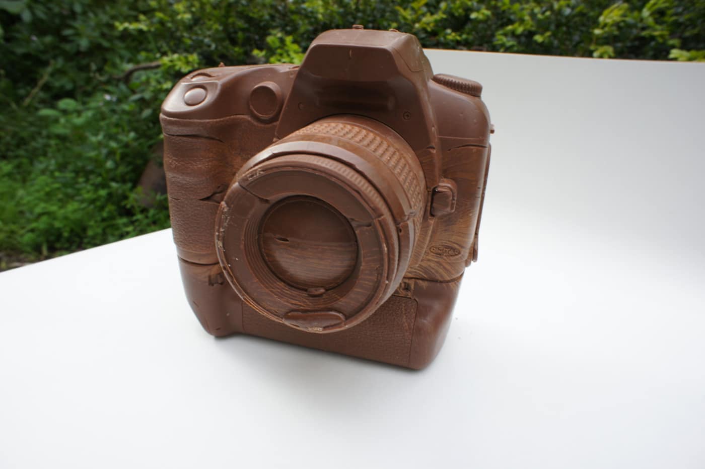 Canon D60 Camera (With Battery Grip) Created Out Of Solid Chocolate