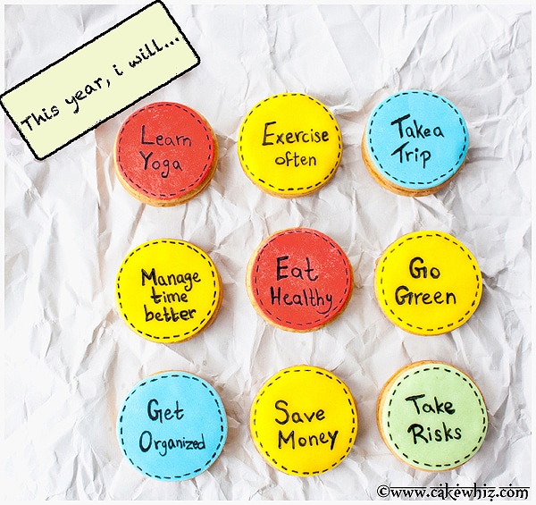 That’s One Way To Remember Them…New Year Resolutions Cookies