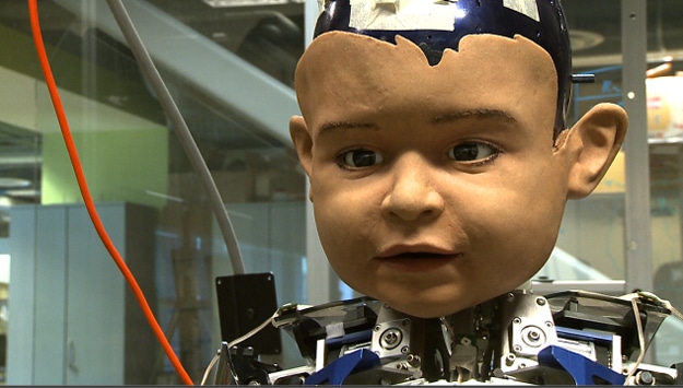 Humanoid Robot Boy Expresses Emotions & Develops Relationships