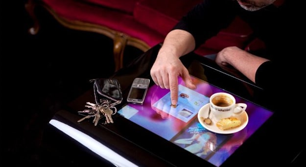 Order Dinner From A Touchscreen Menu Embedded In Your Restaurant Table