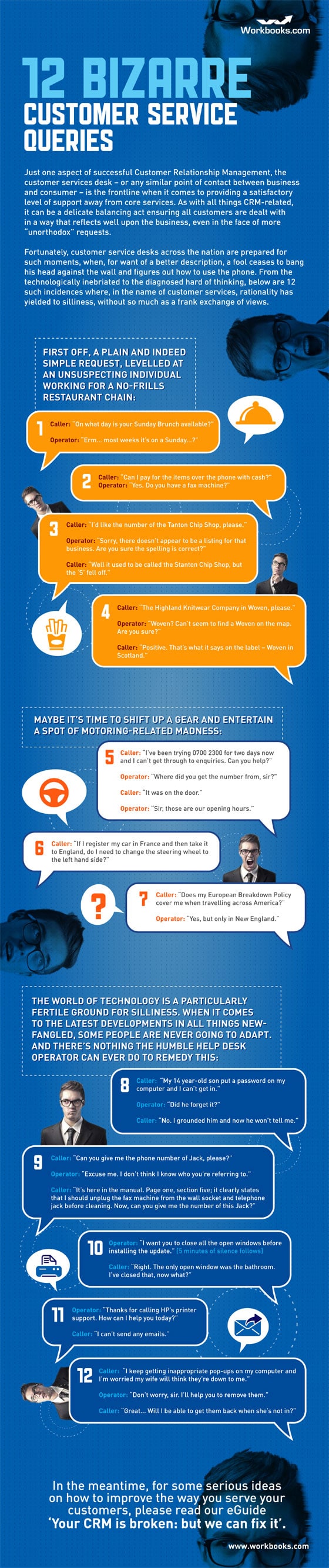 12 Hilariously Bizarre Yet Real Customer Service Queries [Infographic]