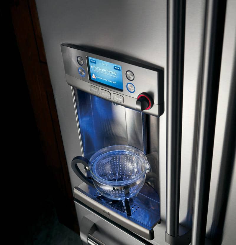 French Door Refrigerator Design Can Serve Hot Tea Anytime