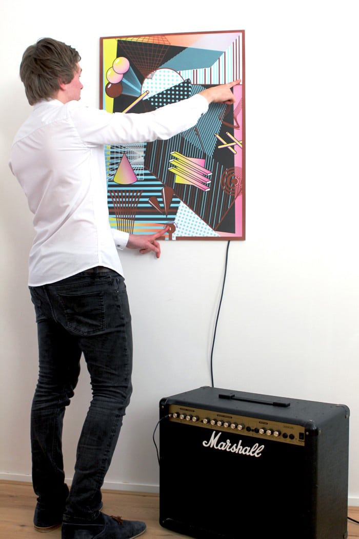 Touch Sensitive Poster With Conductive Paint Is A Musical Instrument