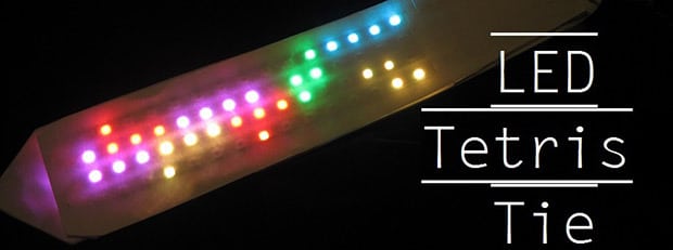 LED Tie Automatically Plays Tetris For Everyone To See
