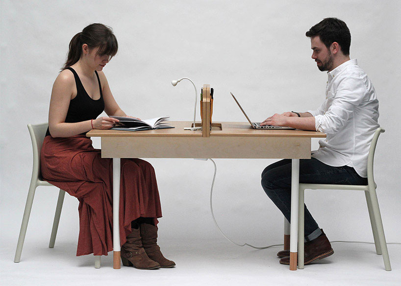 Space Saving Work Desk For Two That Transforms Into Large Dining Table