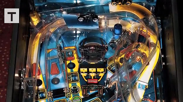 Miniature TRON Arcade Cabinet Inspired By A Pinball Machine