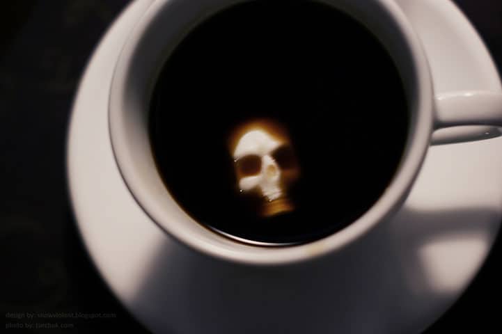Sugar Cubes Carved Into A Skull & Bones To Make Your Coffee Sweeter