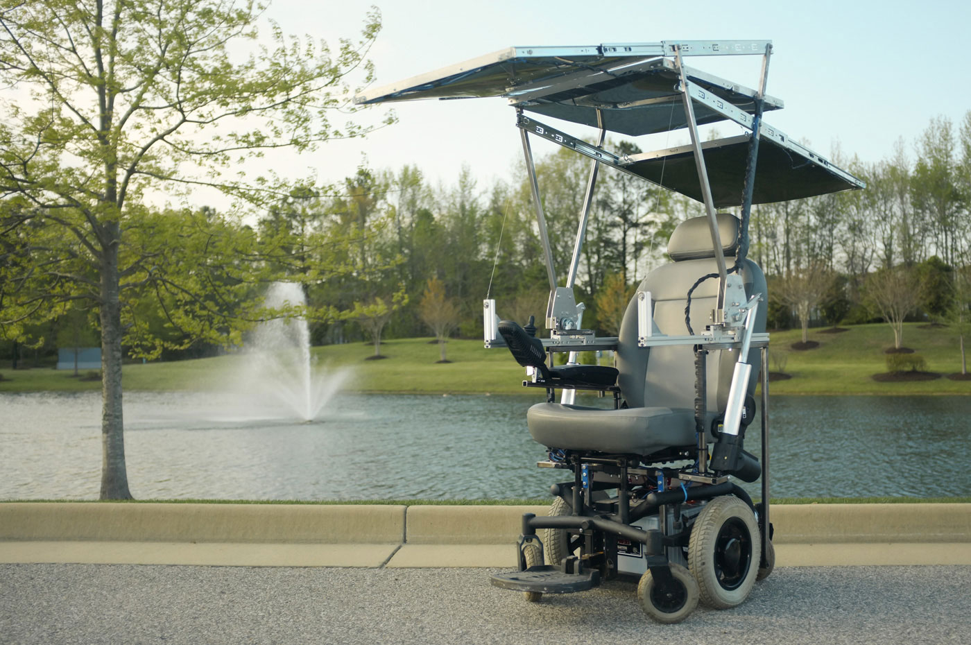 Solar Powered Wheelchair Design Complete With Smartphone Charger