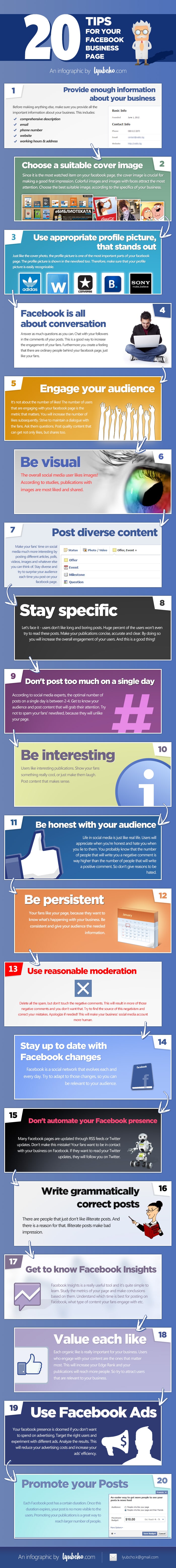 20 Vital Success Tips For Your Facebook Business Page [Infographic]