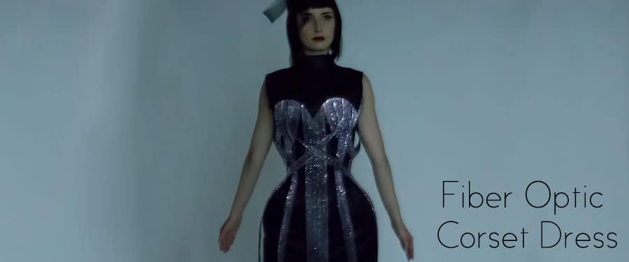 Post-Apocalyptic Fiber Optic Corset Dress Throbs To The Music