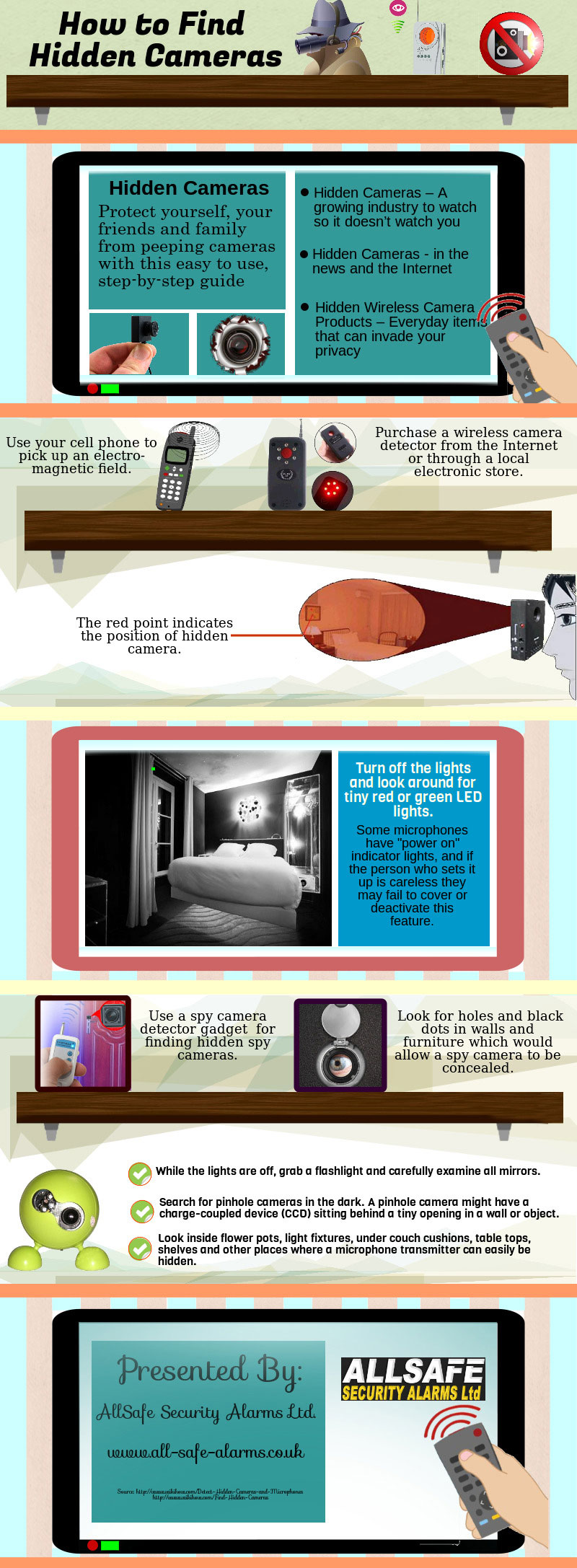How To Find Hidden Cameras Planted In Any Room [Infographic]