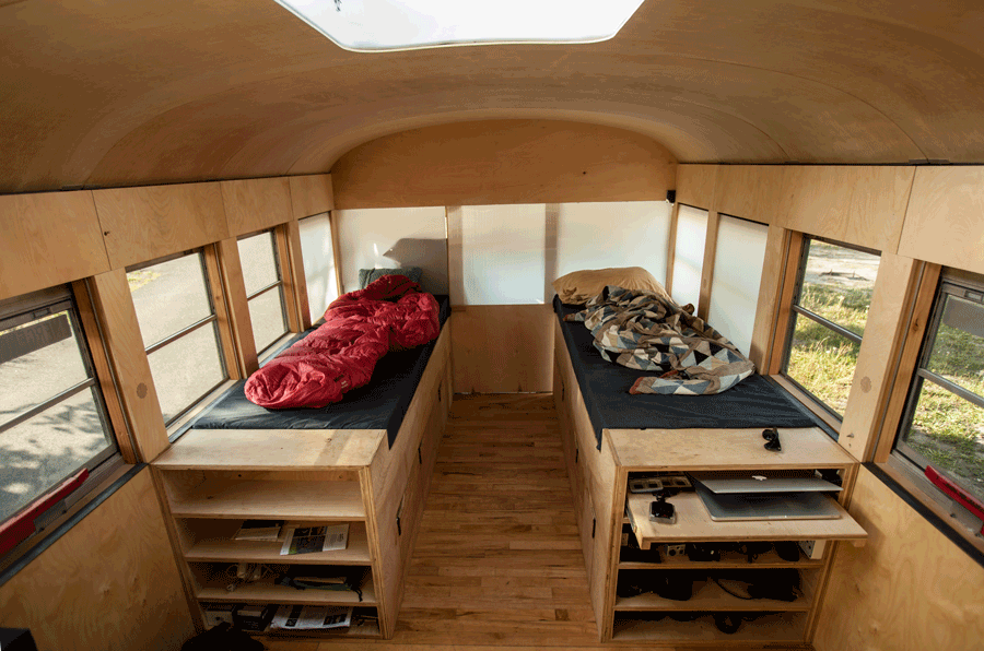 Architecture Student Turns An Old Bus Into A Really Nice Mobile Home