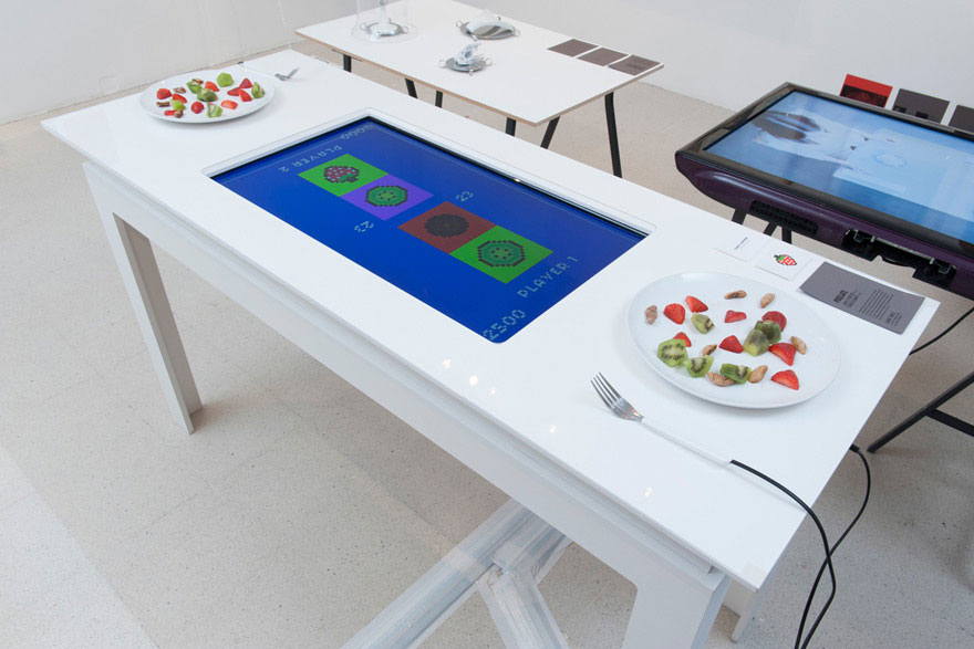 Interactive Video Game Table Turns Eating Lunch Into A Game For Two