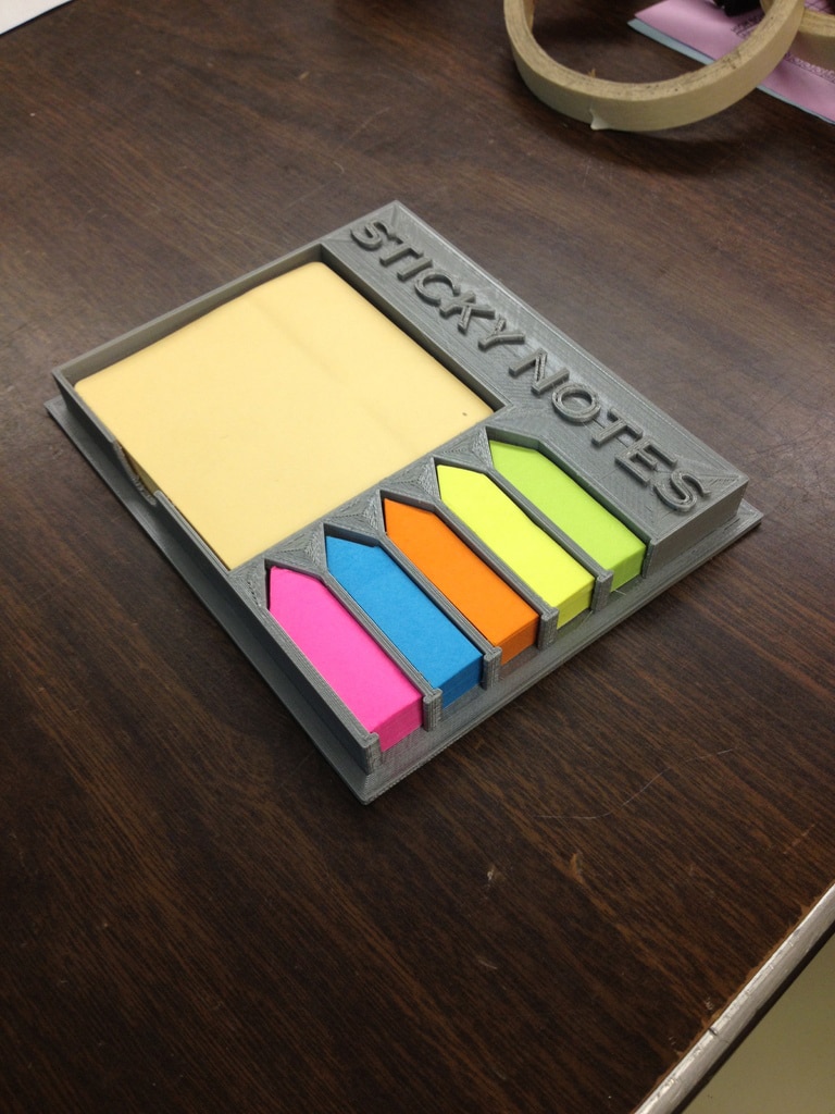 The 3D Printed Ultimate Sticky Note Holder Is A Charming Little Design