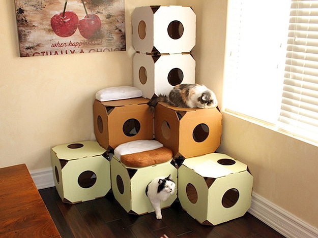 Cardboard Furniture: The Cardboard Cat Condos Your Kitty Will Love