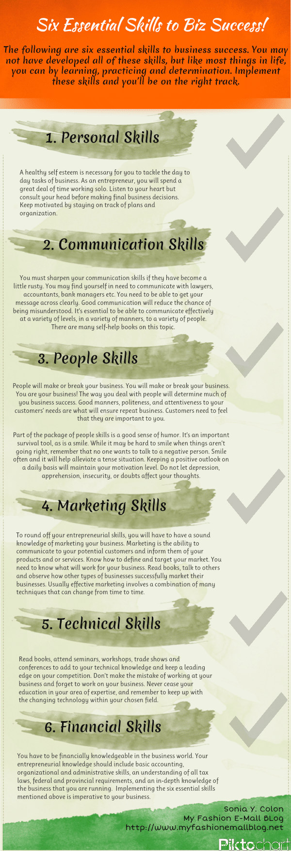 6 Essential Skills For Business Success [infographic]