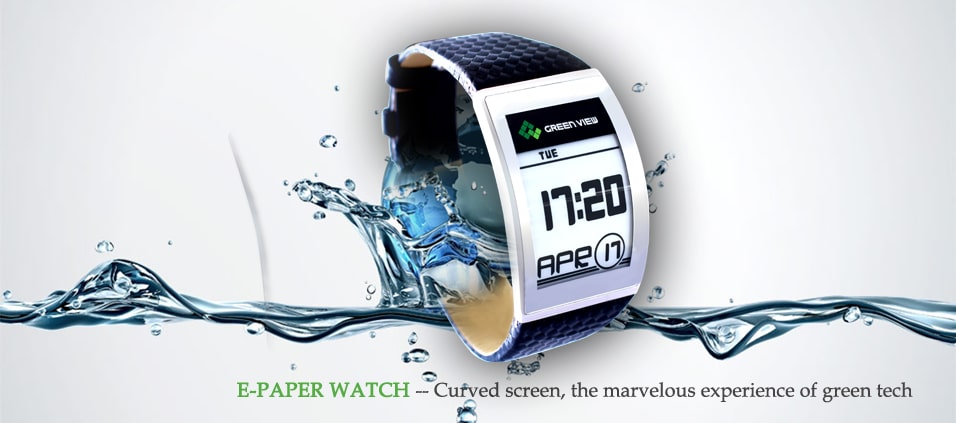 E-Ink Curved Watch From Green View Is A Digital Marvel