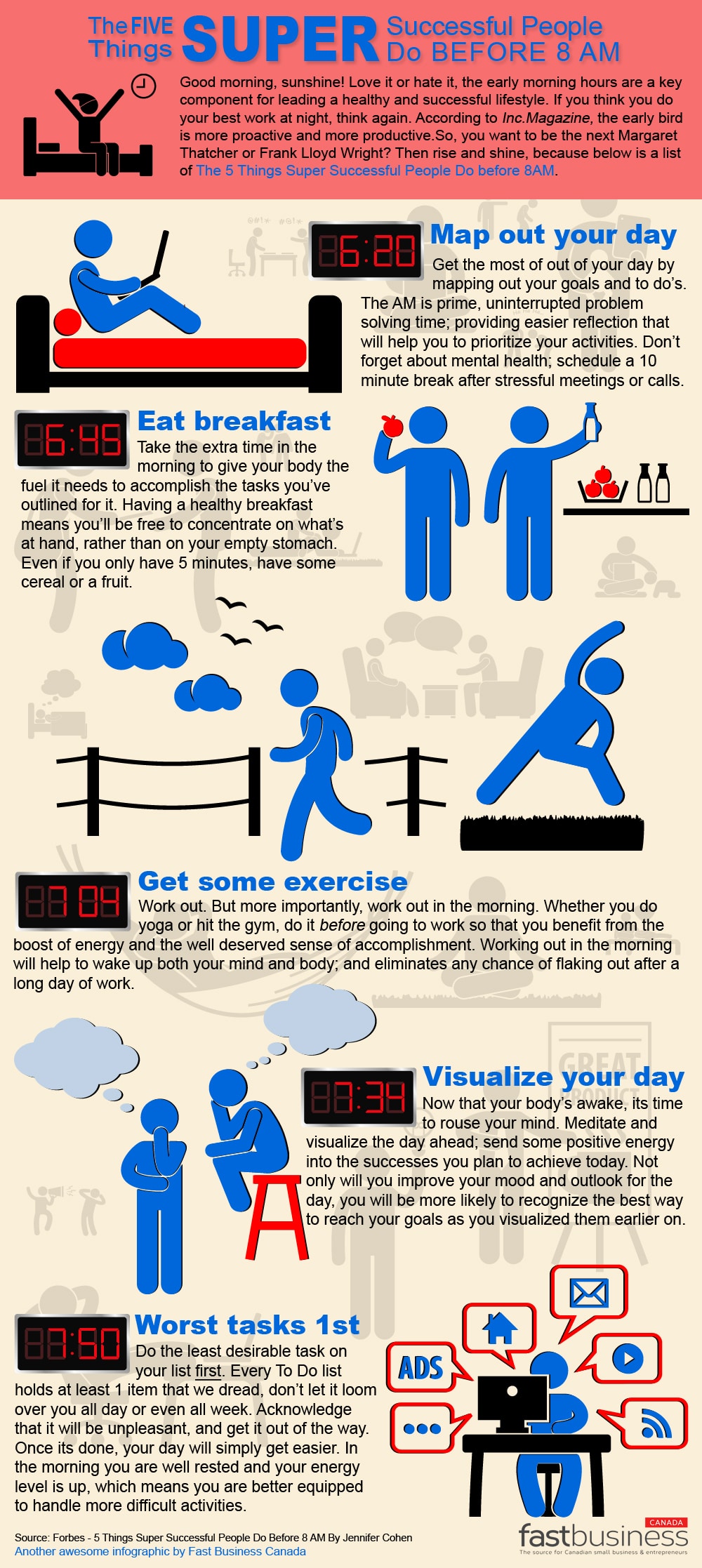 5 Things Super Successful People Do Before 8 AM [Infographic]