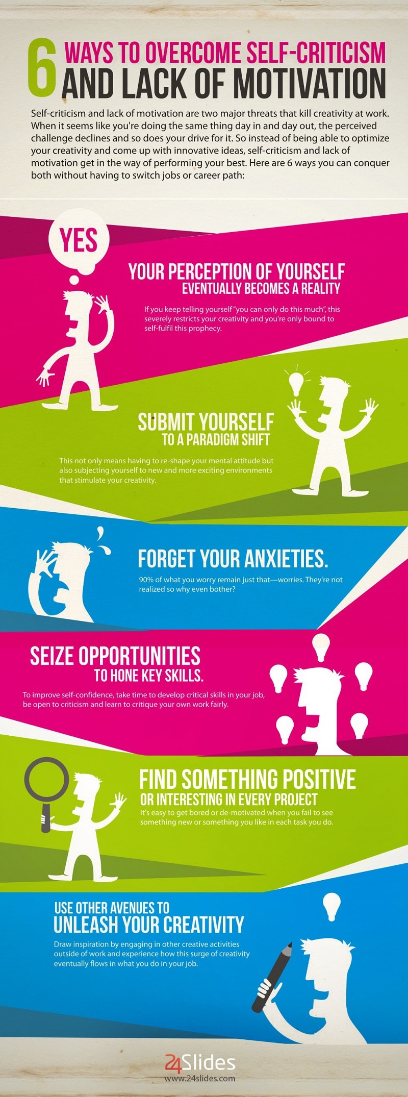 6 Ways To Overcome Self-Criticism & Lack Of Motivation [Infographic]