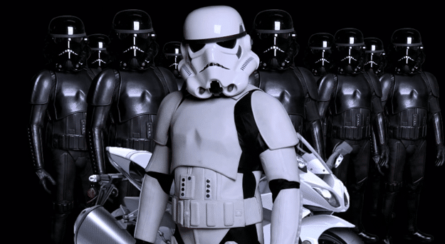 Real Stormtrooper Motorcycle Suits When Riding Your Speeder Bike