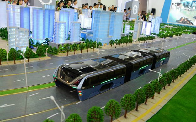 Elevated Bus Concept Travels Above Traffic Jams
